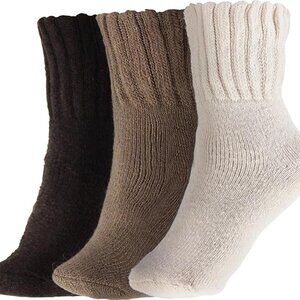 Women's Winter Boots Socks Thick Warm Cozy Crew Socks Solid Color Gifts